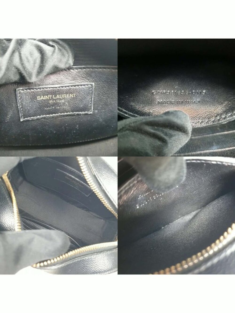 Authentic YSL Saint Laurent Lou Camera Bag Black Leather Gold Logo Crossbody - Picture 11 of 11